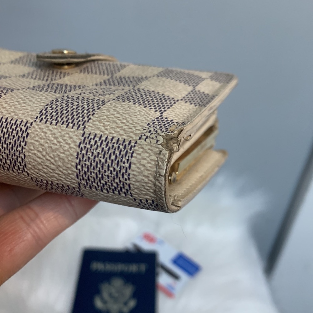 2006 authentic Louis Vuitton Damier Azur (DA) kisslock wallet French purse - Picture 6 of 16